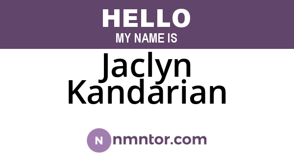 Jaclyn Kandarian