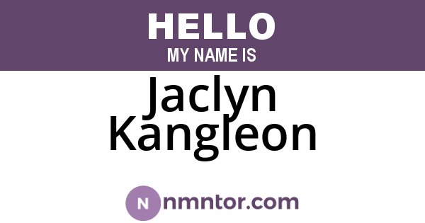 Jaclyn Kangleon