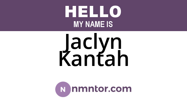 Jaclyn Kantah