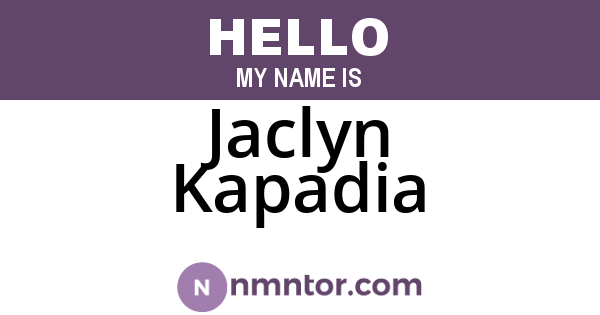 Jaclyn Kapadia