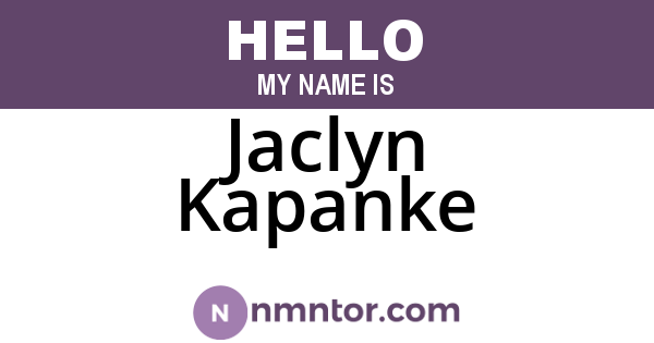 Jaclyn Kapanke