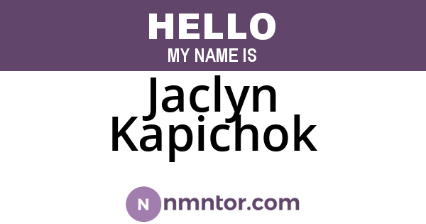 Jaclyn Kapichok