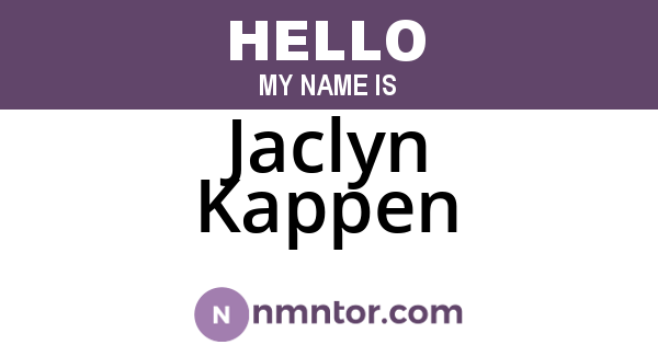 Jaclyn Kappen