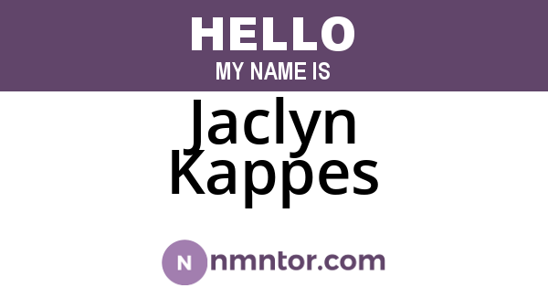 Jaclyn Kappes