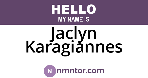 Jaclyn Karagiannes