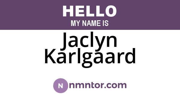 Jaclyn Karlgaard