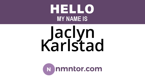 Jaclyn Karlstad
