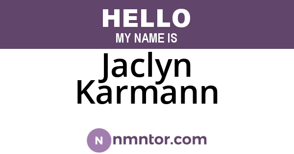 Jaclyn Karmann