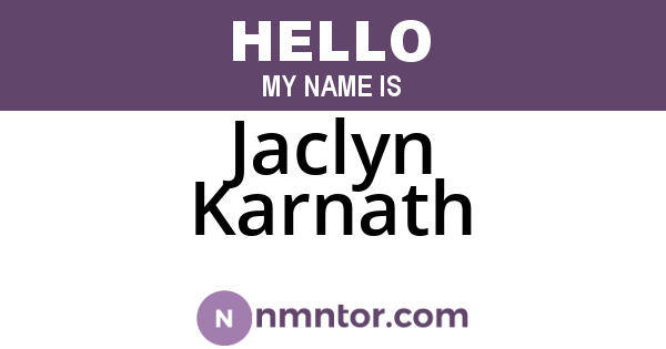 Jaclyn Karnath