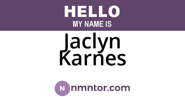 Jaclyn Karnes