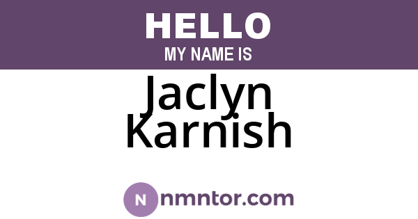 Jaclyn Karnish