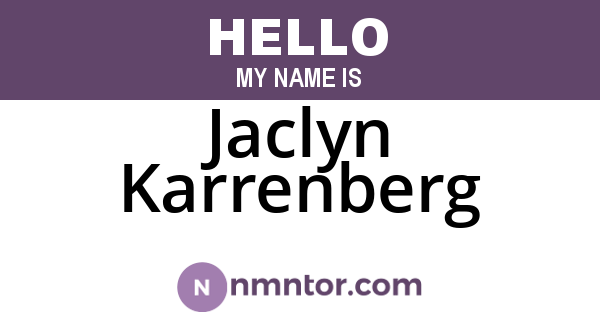 Jaclyn Karrenberg