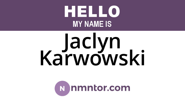 Jaclyn Karwowski