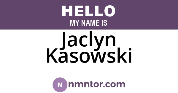 Jaclyn Kasowski