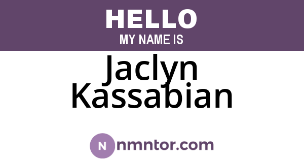 Jaclyn Kassabian