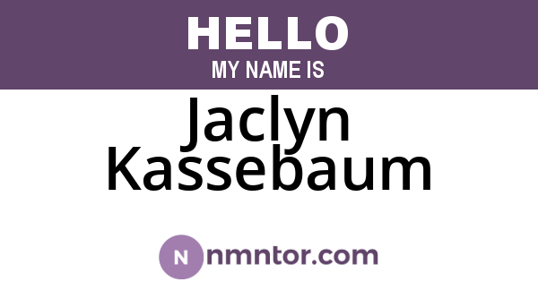 Jaclyn Kassebaum