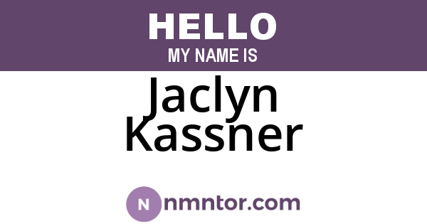 Jaclyn Kassner