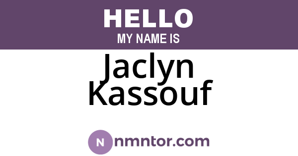 Jaclyn Kassouf
