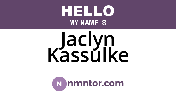 Jaclyn Kassulke