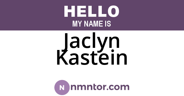 Jaclyn Kastein