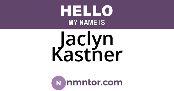 Jaclyn Kastner