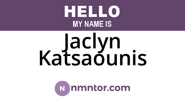 Jaclyn Katsaounis