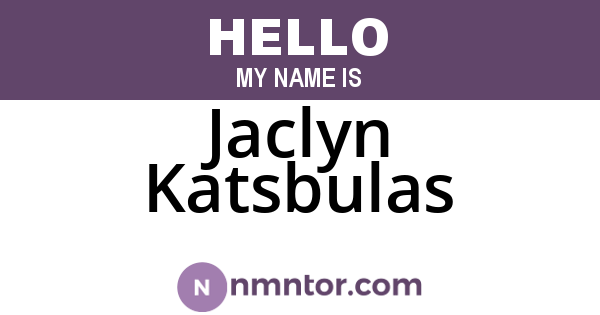 Jaclyn Katsbulas