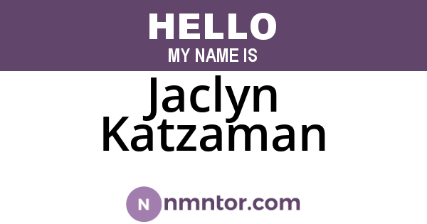 Jaclyn Katzaman