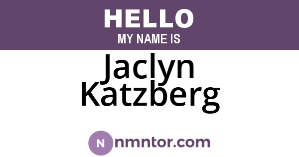Jaclyn Katzberg