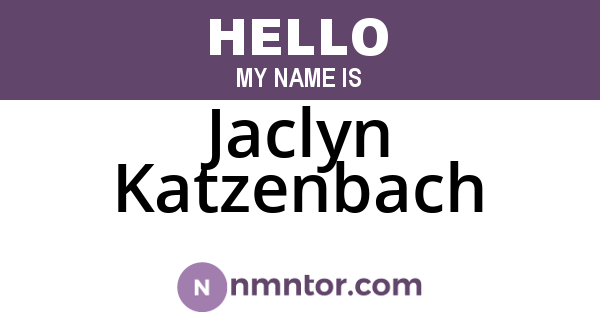 Jaclyn Katzenbach