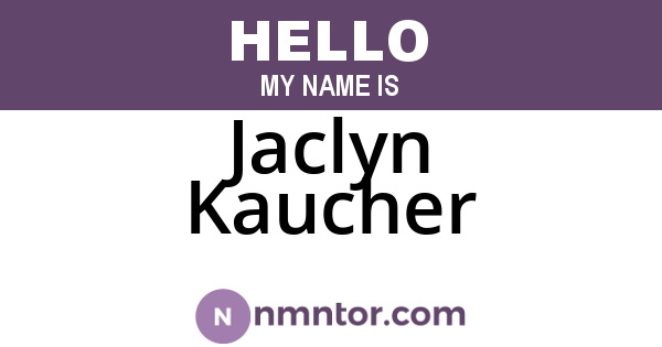 Jaclyn Kaucher