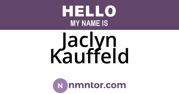 Jaclyn Kauffeld