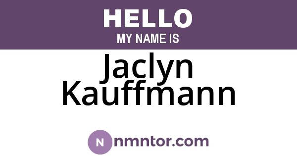 Jaclyn Kauffmann