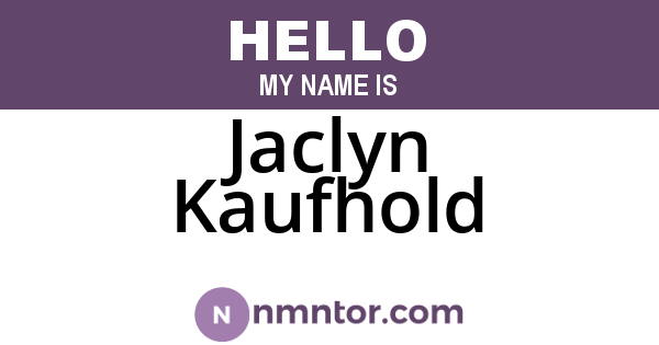 Jaclyn Kaufhold