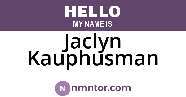 Jaclyn Kauphusman