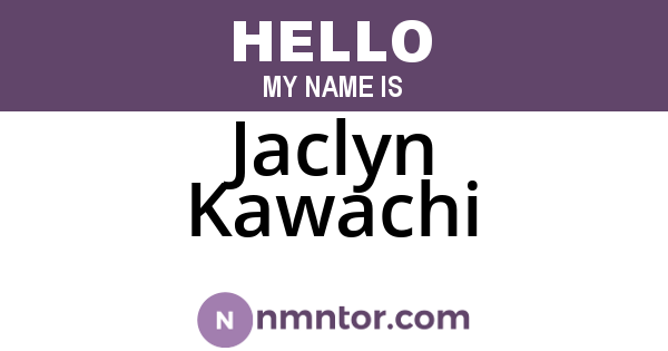 Jaclyn Kawachi
