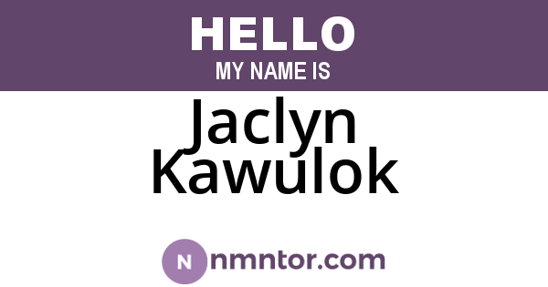 Jaclyn Kawulok