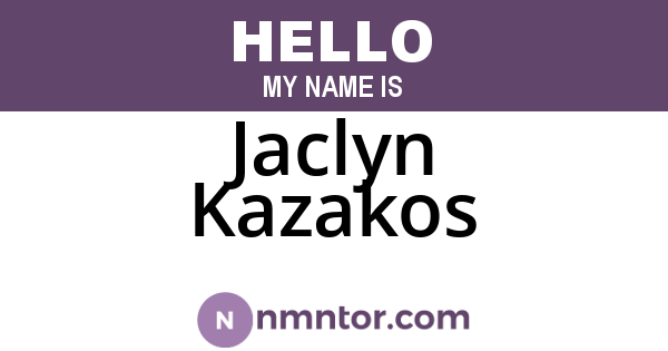 Jaclyn Kazakos