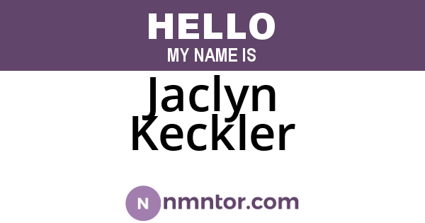 Jaclyn Keckler