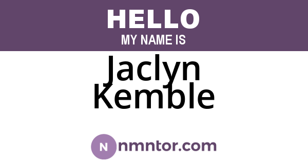 Jaclyn Kemble