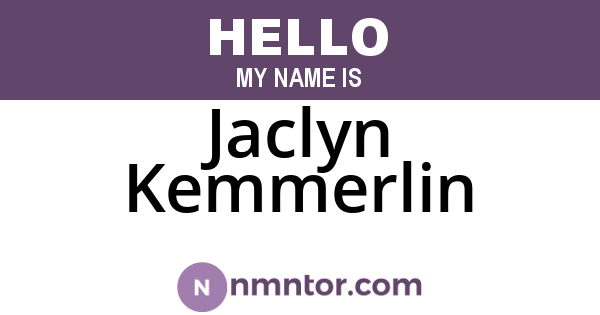Jaclyn Kemmerlin