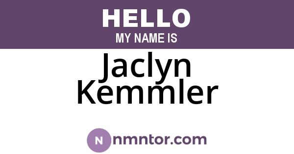 Jaclyn Kemmler
