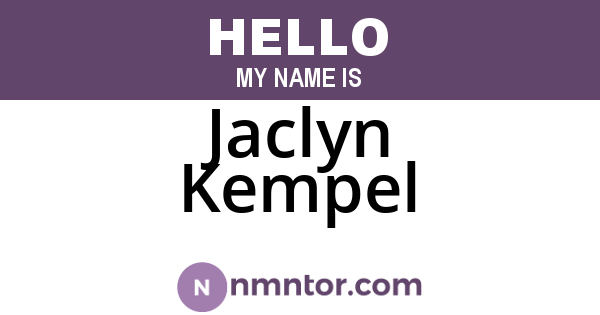 Jaclyn Kempel