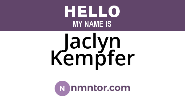 Jaclyn Kempfer