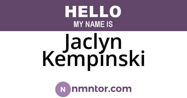 Jaclyn Kempinski