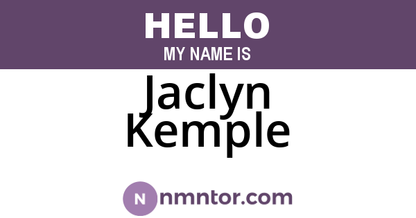 Jaclyn Kemple