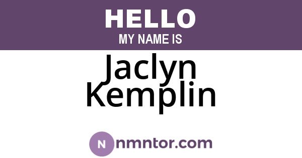 Jaclyn Kemplin