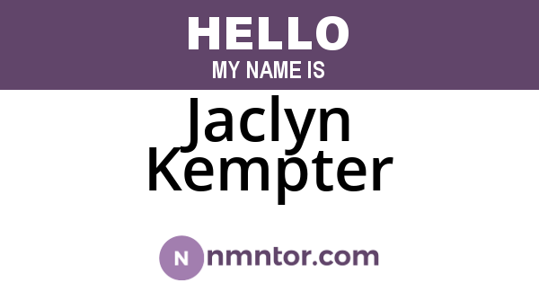Jaclyn Kempter