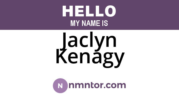 Jaclyn Kenagy