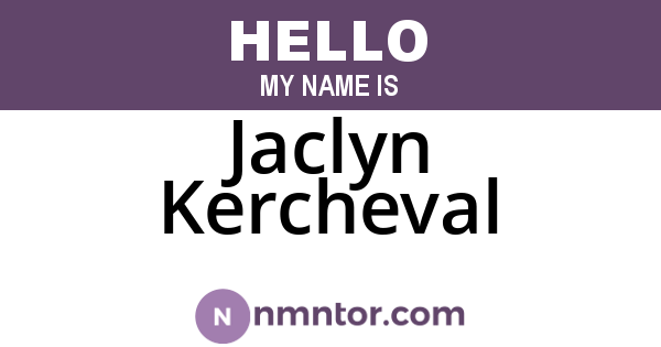 Jaclyn Kercheval